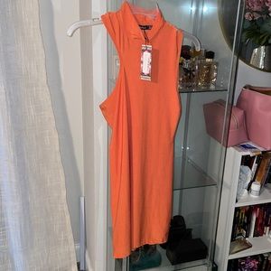 Orange sleeveless dress